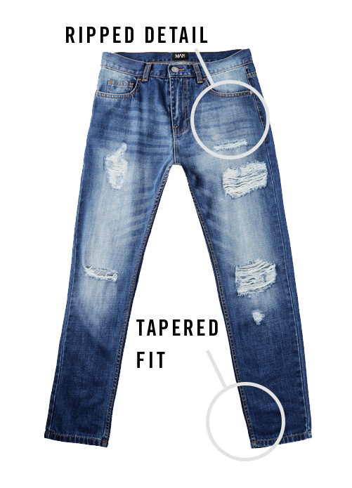 tapered fit means